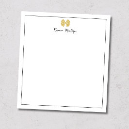 Simple Gold Bow Border Script Custom Name Script Notitieblok