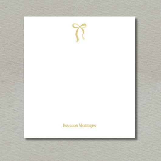 Simple Gold Bow Script Custom Name Script Notitieblok