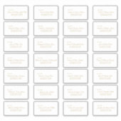 Simple Gold Calligraphy Étiquettes de adresse invi (Devant)