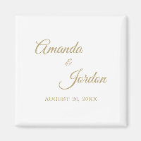 Simple Gold Calligraphy Magnet