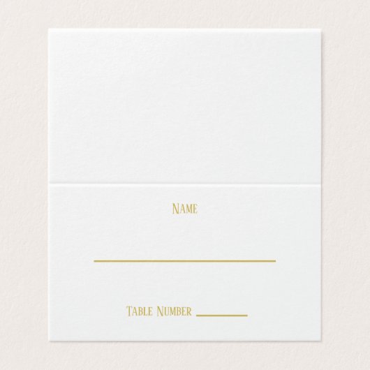 Simple Gold - Carte Place (Outside Unfolded)
