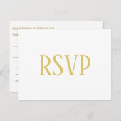 Simple Gold - Carte postale RSVP (Devant / Derrière)