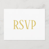 Simple Gold - Carte postale RSVP (Devant)