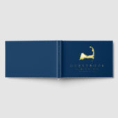 Simple Gold Foil Cape Cod Map Mariage livre d'hôte (Complet)