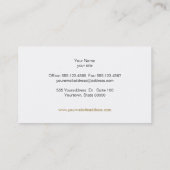 Simple Gold Foil Look Elephant Black Carte de visi (Dos)