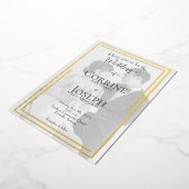 Simple Gold Foil photo invitation mariage (Rotation)
