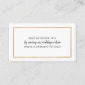 Simple Gold Frame mariage RSVP carte en ligne (Devant)