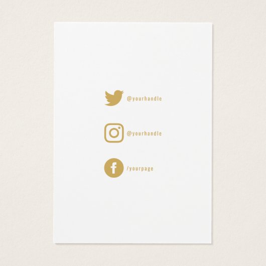 Simple gold geometric earring display card (Dos)