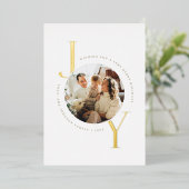 Simple Gold Joy Folie Uitnodiging (Staand Voorkant)