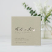 SIMPLE GOLD KRAFT HEART SCRIPT MARIAGE MERCI (Debout devant)