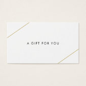 Simple Gold Lines Modern Business Certificat cadea (Devant)