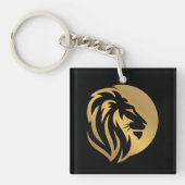 Simple Gold Lion Leo-Logo Sleutelhanger (voorkant)