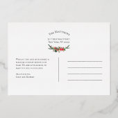 Simple Gold Modern Joyeux Vacances Famille Photo (Verso)