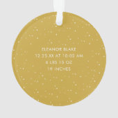 Simple Gold Photo First Christmas Elegant Baby (dos)