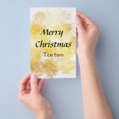 Simple golden add your text merry Christmas custom Flyer (Hand)