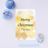 Simple golden add your text merry Christmas custom Flyer (Enkel)