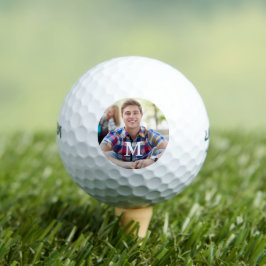 Simple Golfer-fotosjabloon Golfballen