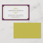 Simple grâce solide cadre de prune appel personnel (Devant / Derrière)