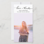 Simple Graduate Photo Love Et Merci Script (Devant)
