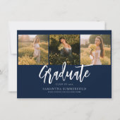 Simple Graduation 2025 Script Photos Faire-part (Devant)
