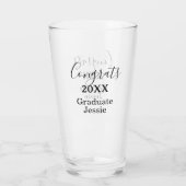 Simple graduation congratulations minimal add clas glas (Achterkant)