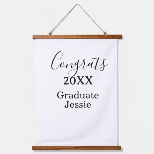 Simple graduation congratulations minimal add clas hangend wandkleed (Voorkant)