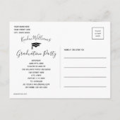 Simple Graduation Enregistrer la date Carte postal (Dos)