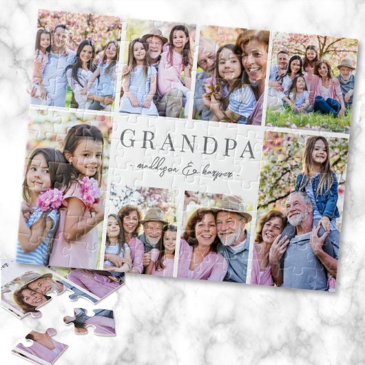 Simple Grandpa Photo Collage Legpuzzel