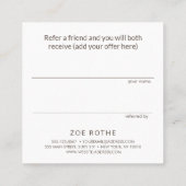 Simple Gray Linen Référence client (Dos)