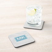 Simple Gray ZigZag Bier Onderzetter (Rechterzijde)