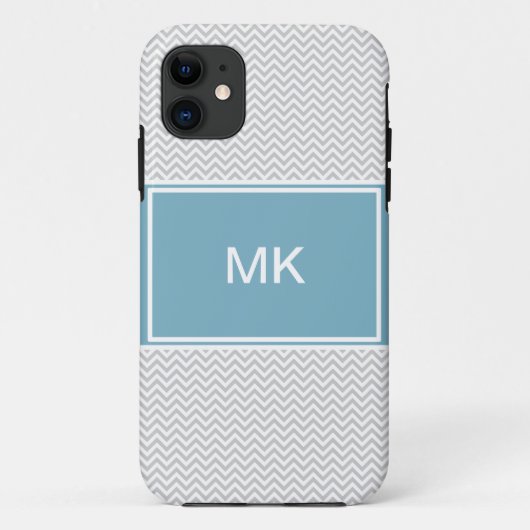 Simple Gray ZigZag Case-Mate iPhone Case (Achterkant)