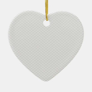 Simple Gray ZigZag Keramisch Ornament
