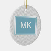 Simple Gray ZigZag Keramisch Ornament (Rechts)