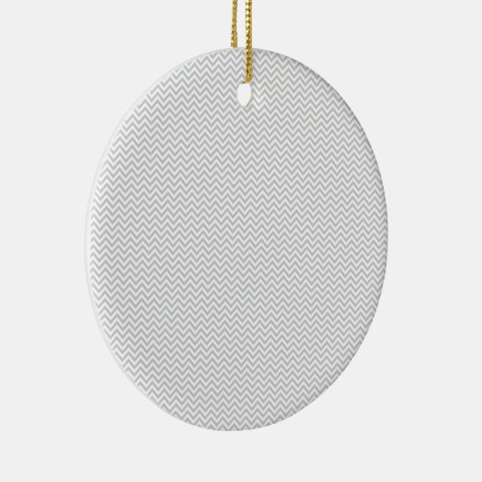 Simple Gray ZigZag Keramisch Ornament (Rechts)