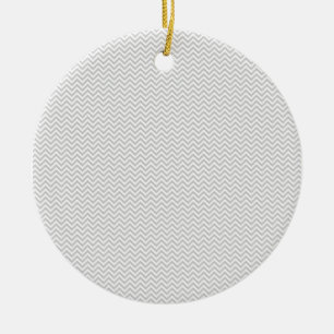 Simple Gray ZigZag Keramisch Ornament