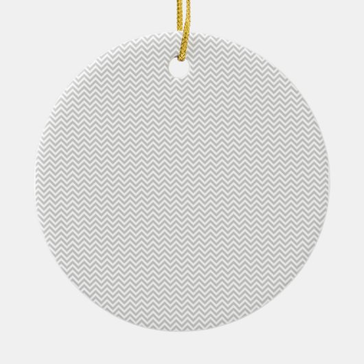 Simple Gray ZigZag Keramisch Ornament (Voorkant)