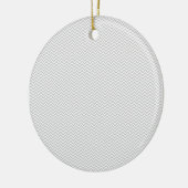 Simple Gray ZigZag Keramisch Ornament (Links)