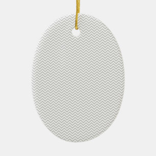 Simple Gray ZigZag Keramisch Ornament