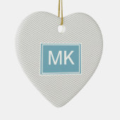 Simple Gray ZigZag Keramisch Ornament (Rechts)