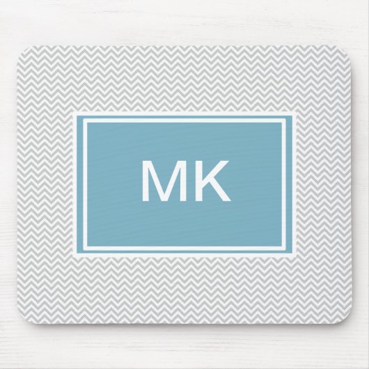 Simple Gray ZigZag Muismat (Voorkant)