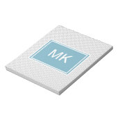 Simple Gray ZigZag Notitieblok (Gedraaid)