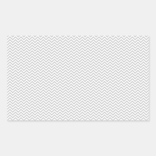 Simple Gray ZigZag Rechthoekige Sticker (Voorkant)