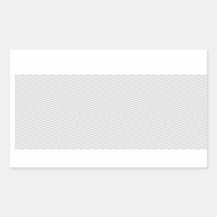 Simple Gray ZigZag Rechthoekige Sticker