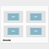 Simple Gray ZigZag Rechthoekige Sticker (Vel)