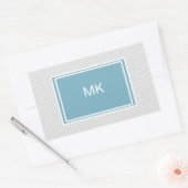 Simple Gray ZigZag Rechthoekige Sticker (Envelop)
