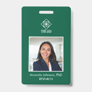 Simple Green aangepast logo personeelsfoto ID Badge