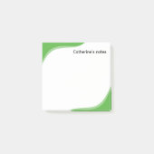 Simple green & black waves customizable post-it® notes (Voorkant)