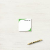 Simple green & black waves customizable post-it® notes (Op bureau)