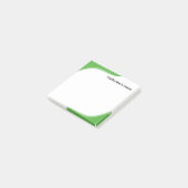 Simple green & black waves customizable post-it® notes (Schuin)