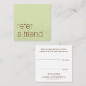 Simple Green Linen - Référence client (Devant / Derrière)